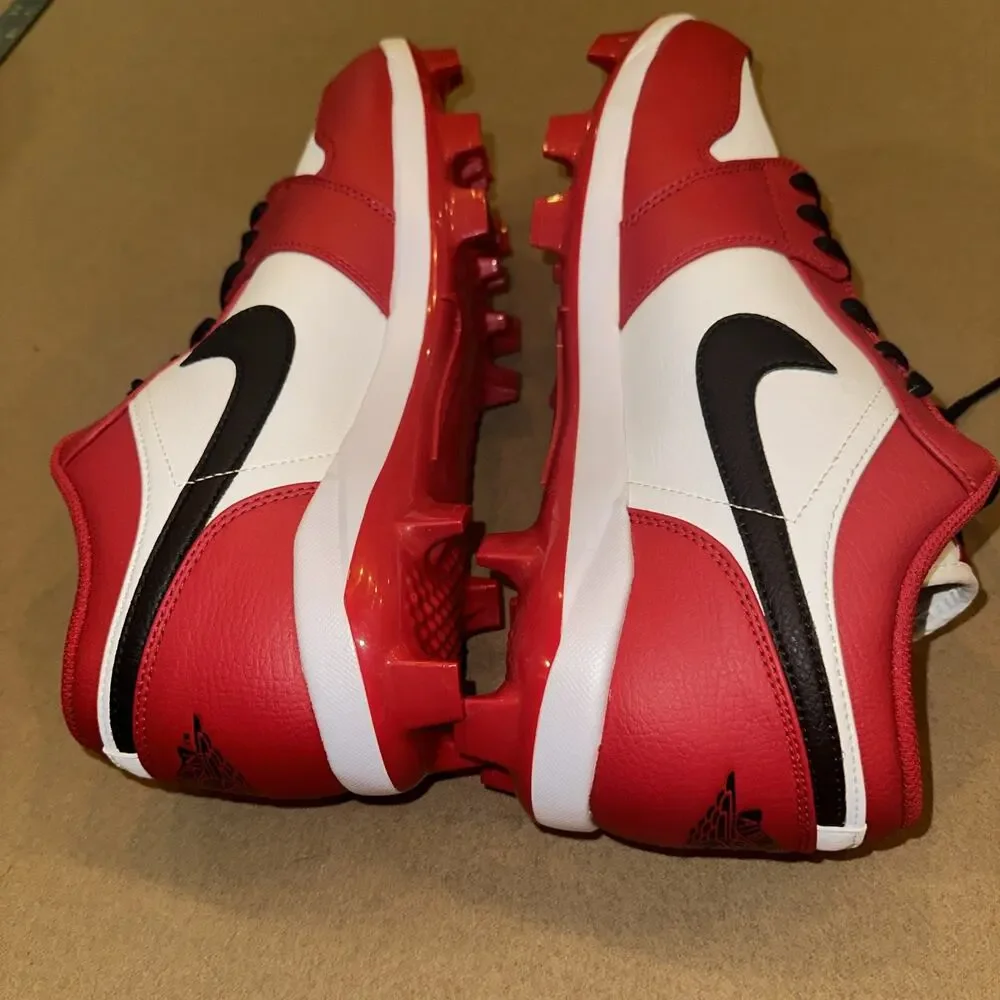 Jordan 1 Retro MCS Low Chicago Red White Baseball Cleats CJ8524-611 Men's 13